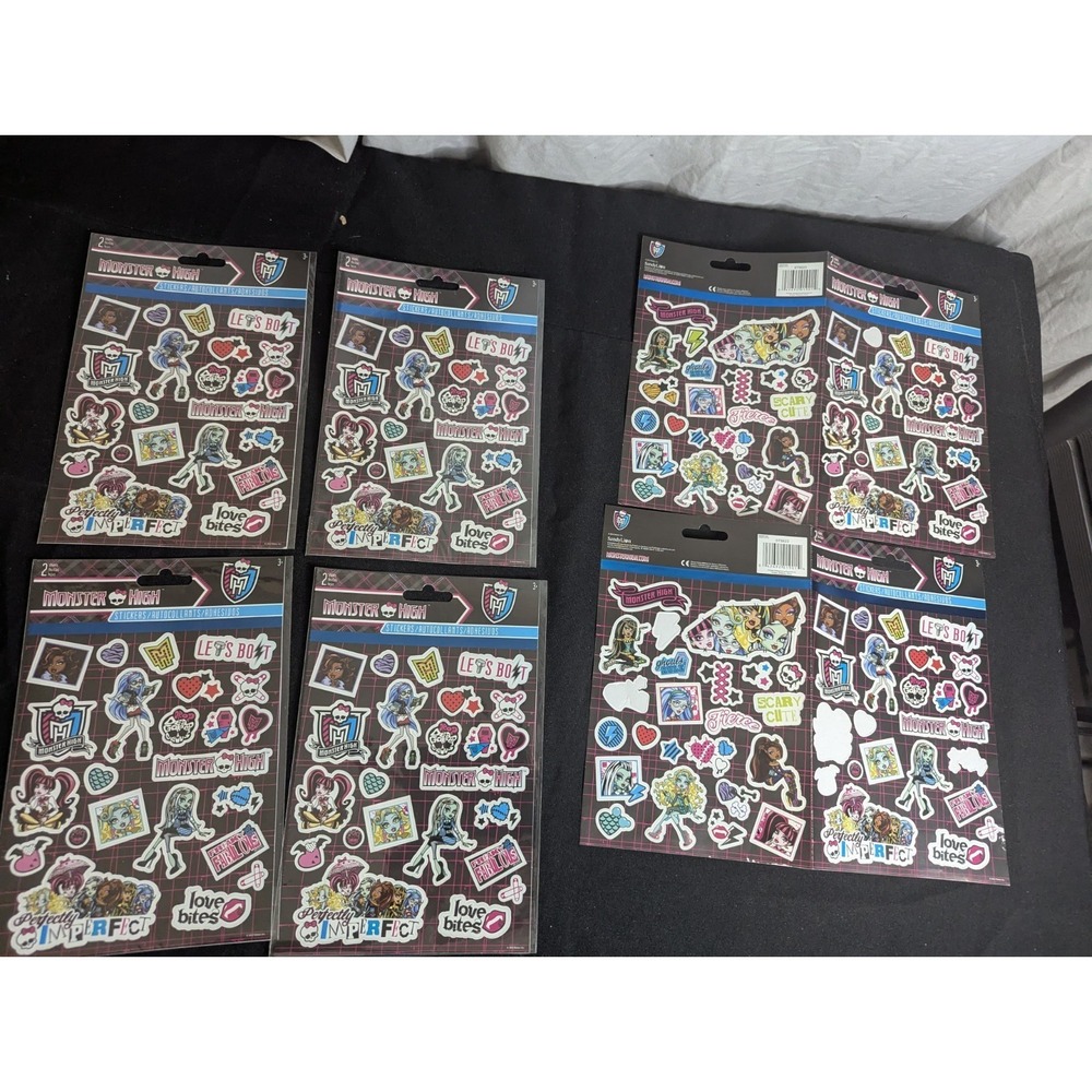 Monster‎ High dolls sticker lot Perfectly imperfect Love bites Freaky fabulous +